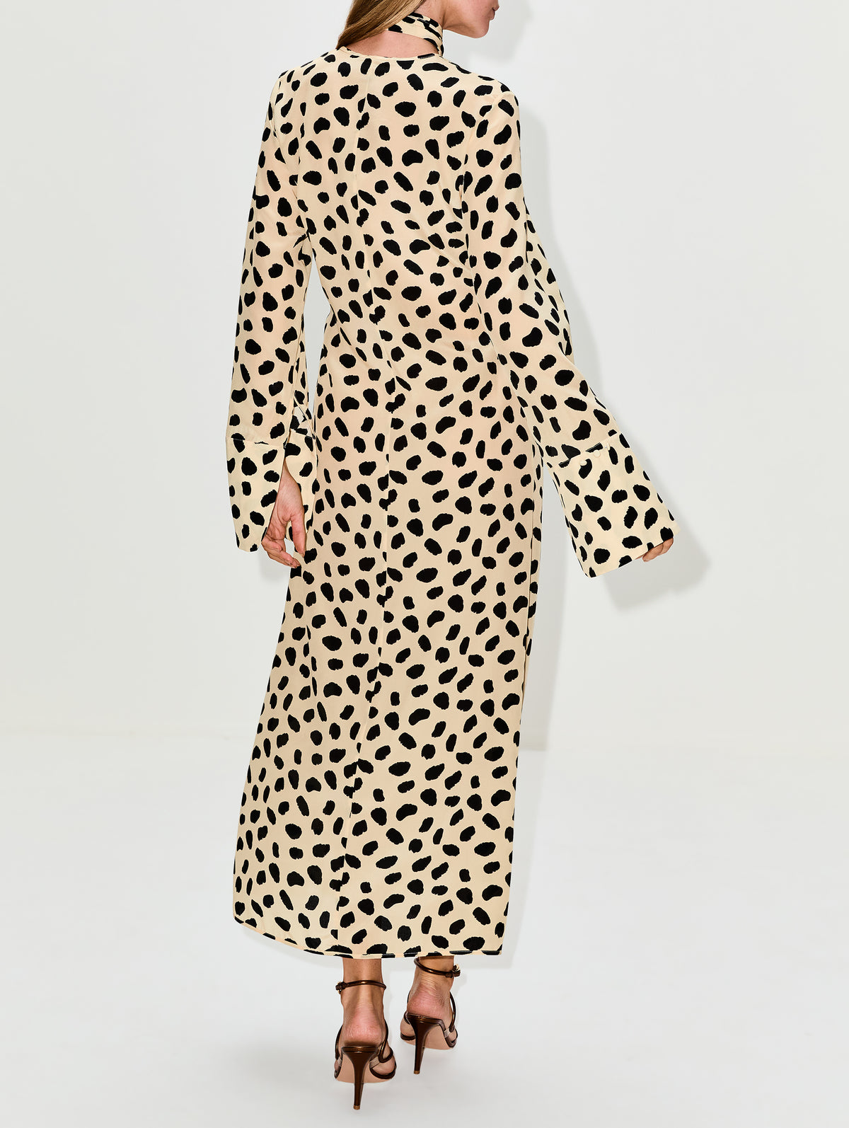 Ollantay Wrap Dress,JOHANNA ORTIZ,ECRU/BLACK,Image 4