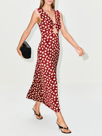 Horizonte Mistico Ankle Dress,JOHANNA ORTIZ,CHERRY/ECRU,Image 3