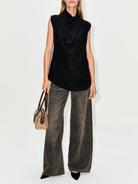 Penny Draped Top,KALLMEYER,SHADOW,Image 2