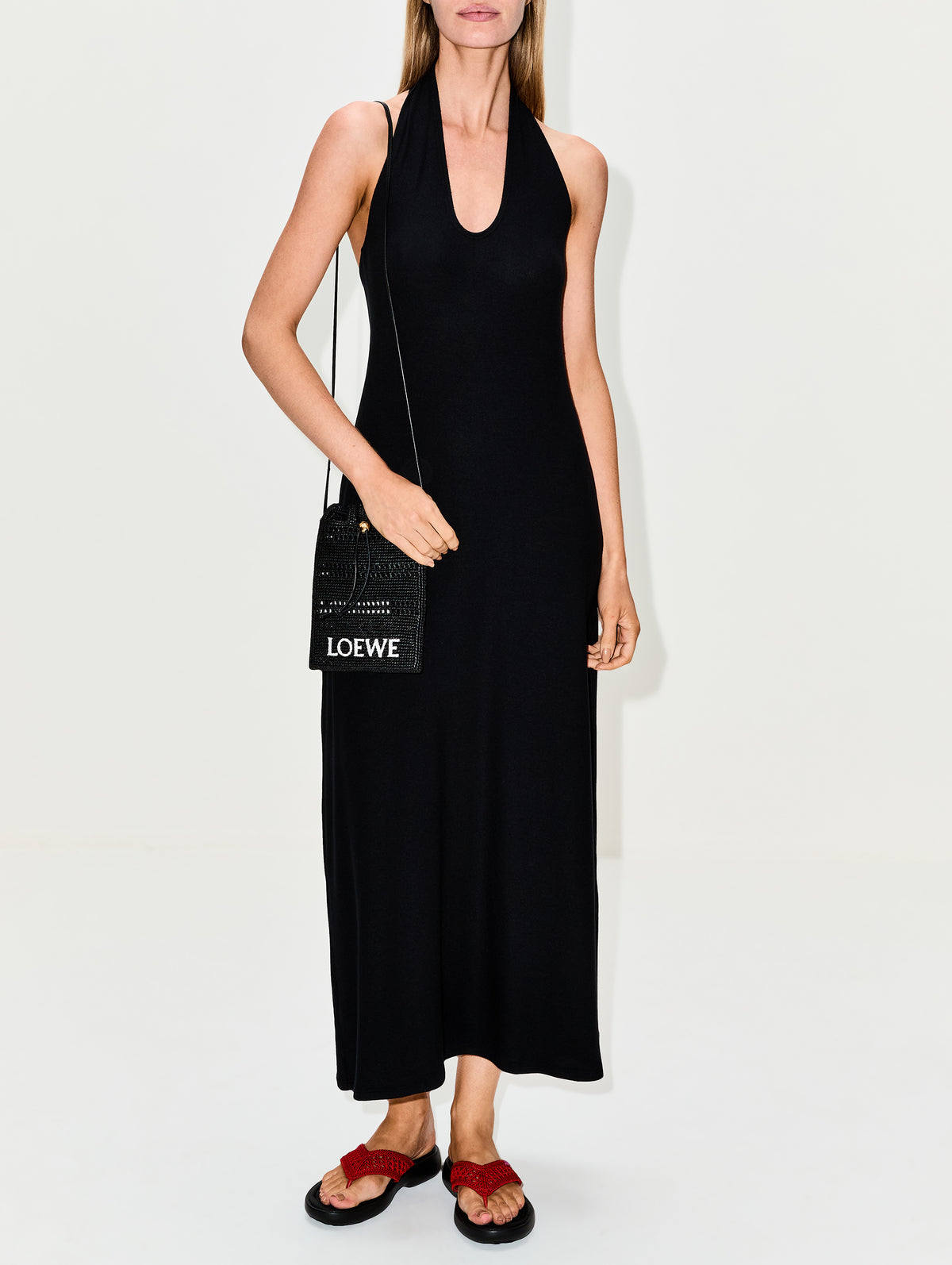 Lauren Halter Maxi Dress,LESET,BLACK,Image 2