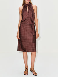 Phoebe Dress,POSSE,CHOCOLATE/VANILLA,Image 2