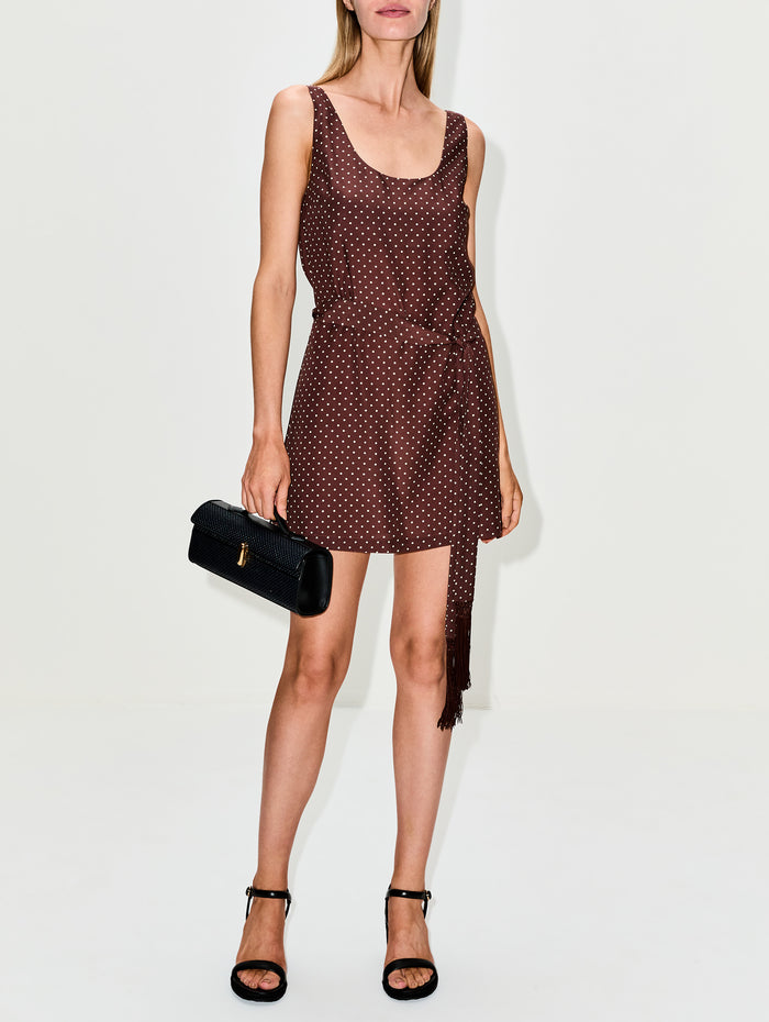 Evie Mini Dress,POSSE,CHOCOLATE/VANILLA,Image 1