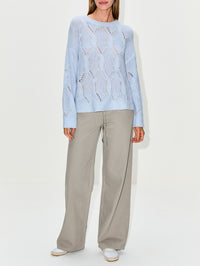 Gia Slouchy Crewneck Sweater,SABLYN,WHISPER,Image 2