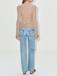 Longsleeve T-Shirt,SAINT LAURENT,BEIGE,Image 3