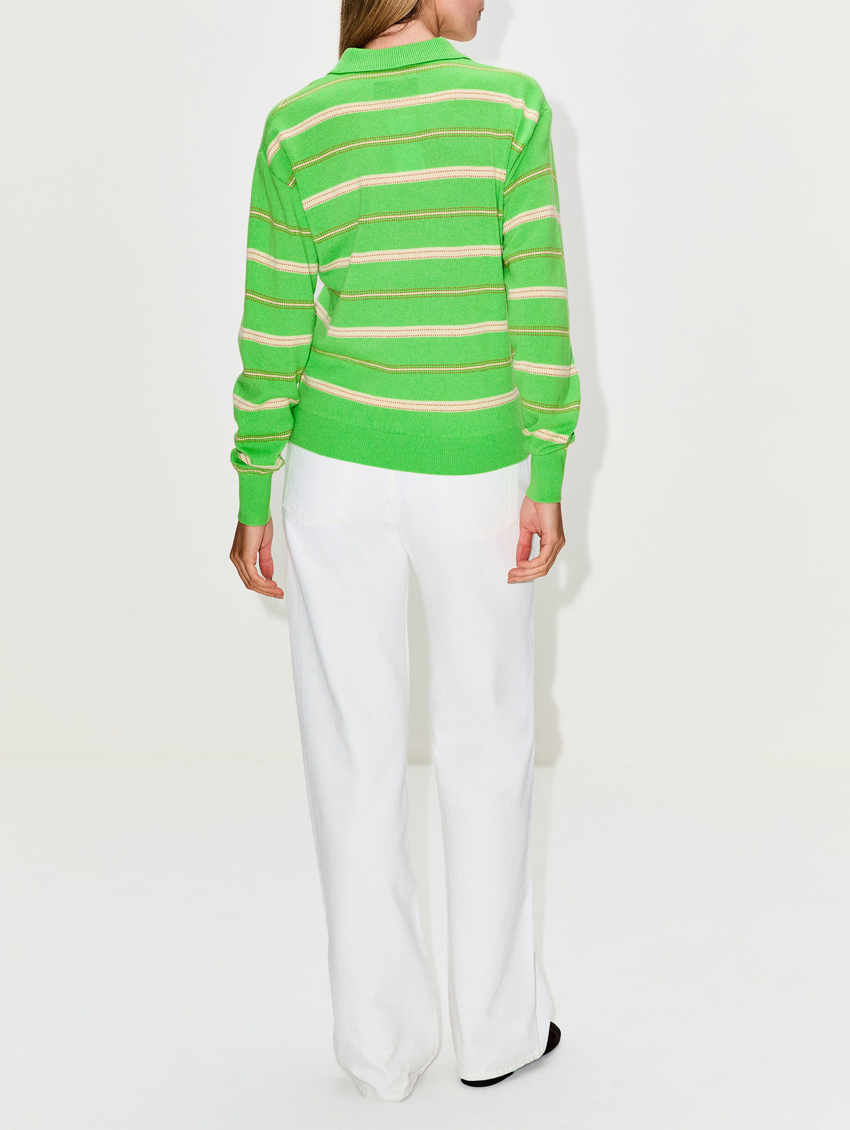 Collegiate Stripe Polo Sweater,GUEST IN RESIDENCE,MATCH POINT,Image 3