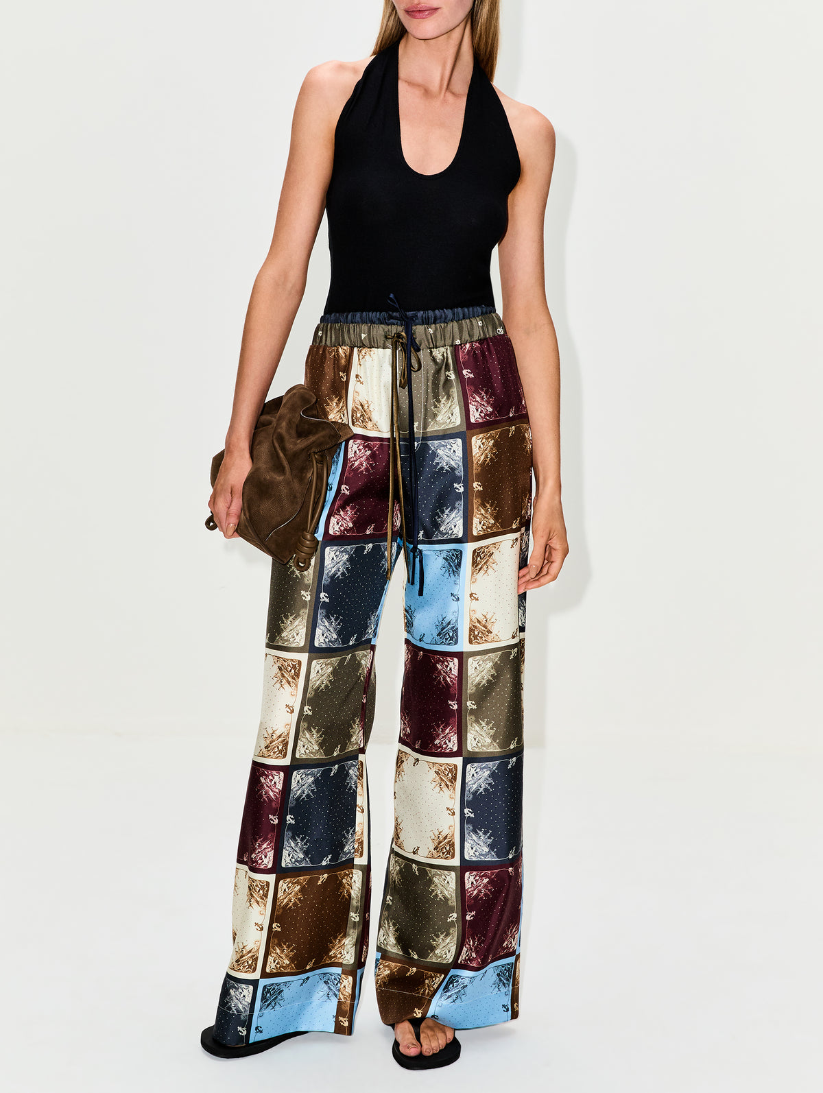 Pull On Sweatpant,MONSE,BROWN MULTI,Image 2