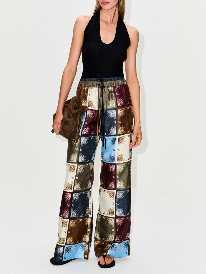 Pull On Sweatpant,MONSE,BROWN MULTI,Image 1