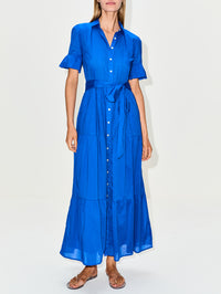 Martine Dress,BIRDS OF PARADIS BY TROVATA,COBALTO,Image 2