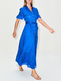 Martine Dress,BIRDS OF PARADIS BY TROVATA,COBALTO,Image 3