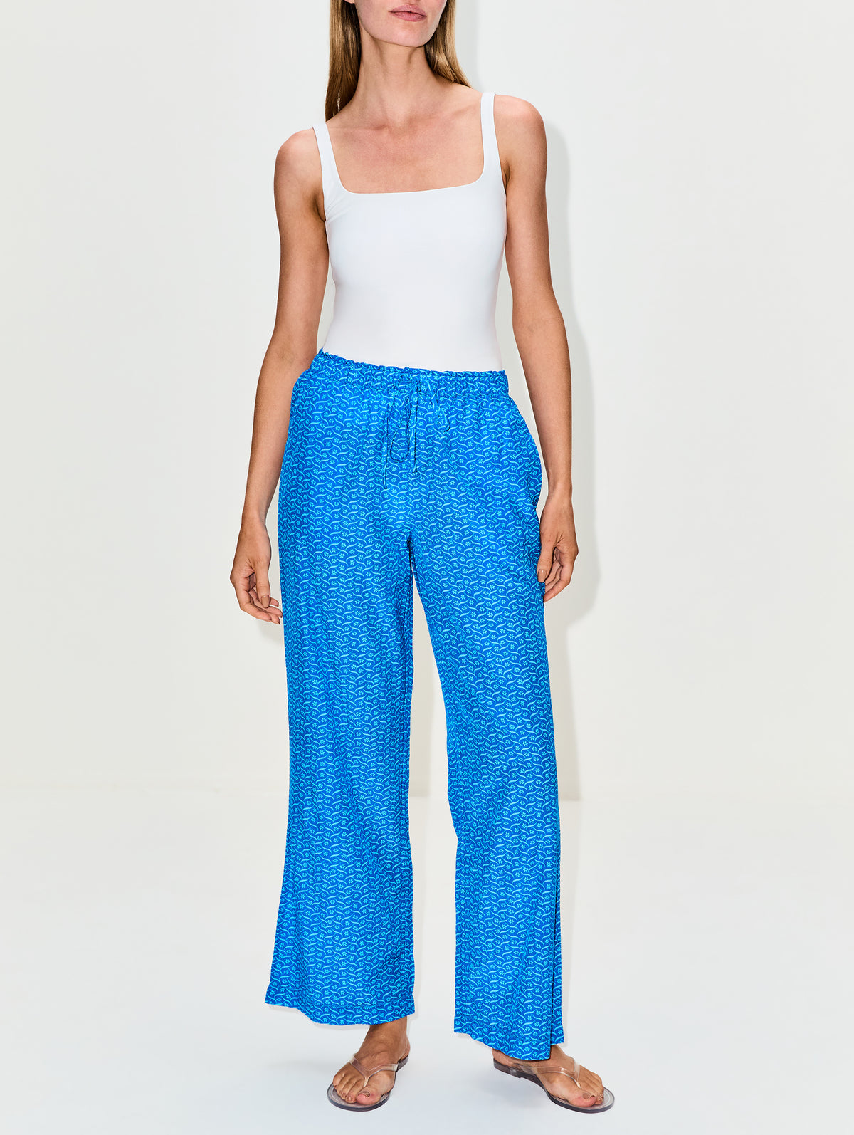 Vera Pant,BIRDS OF PARADIS BY TROVATA,CERULEAN FLORAL,Image 2