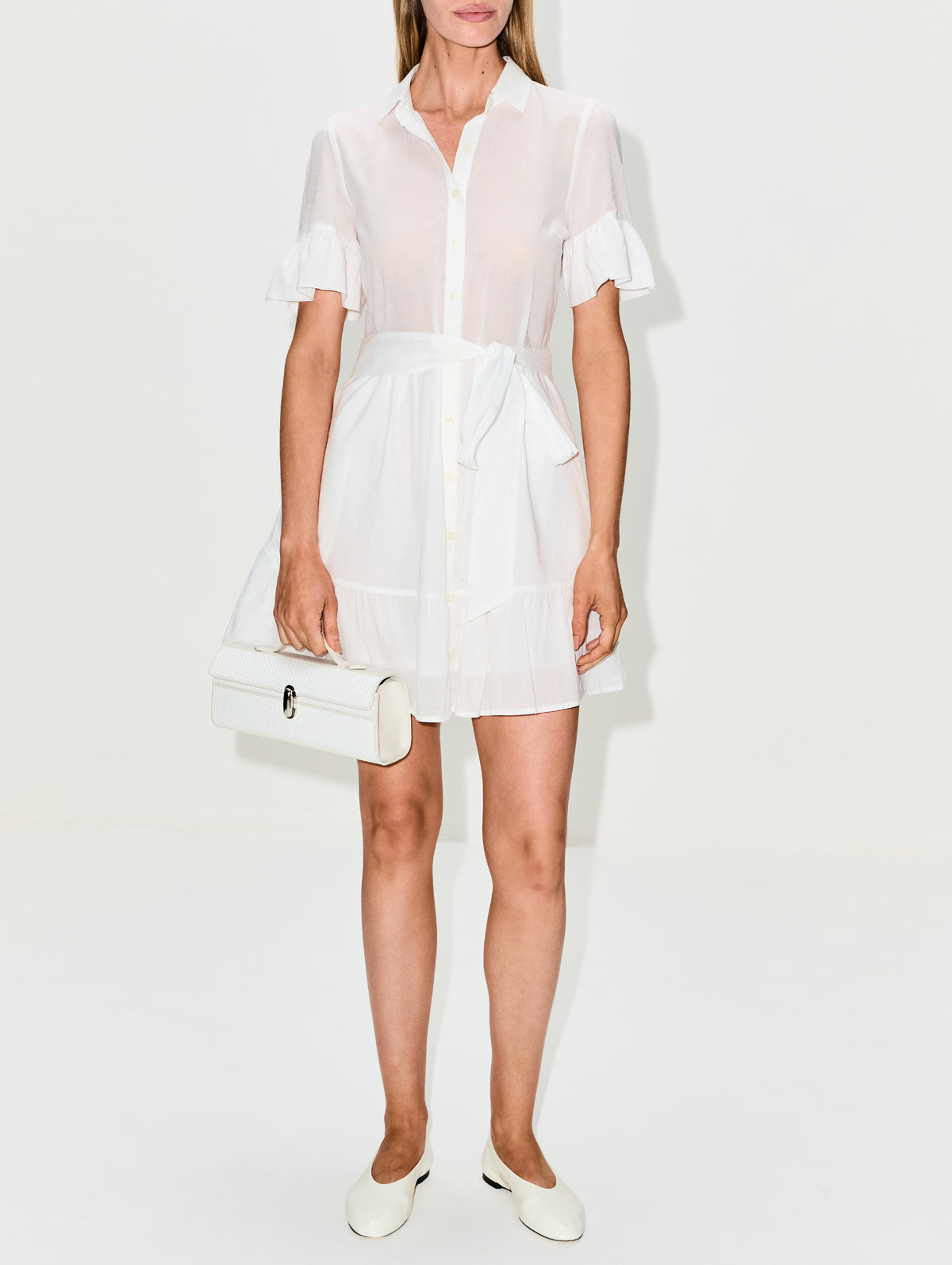 Martinique Dress,BIRDS OF PARADIS BY TROVATA,WHITE,Image 2