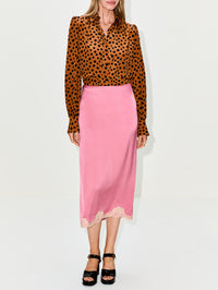 Lace Skirt,VALENTINO GARAVANI,OLD ROSE,Image 2