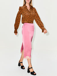 Lace Skirt,VALENTINO GARAVANI,OLD ROSE,Image 3