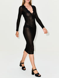 Abito Maglia Dress,VALENTINO GARAVANI,NERO,Image 3