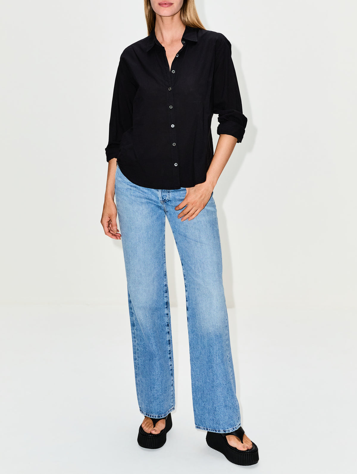 Bowie Shirt,XÍRENA,BLACK,Image 2