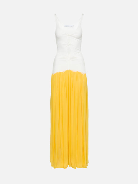 christopher esber midi dress Christopher Esber Open Twist Verner Lace Tank Dress in White/ Soleil Size 8