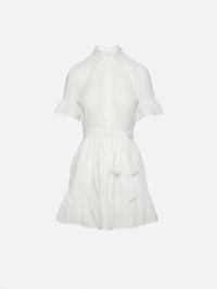 Martinique Dress,BIRDS OF PARADIS BY TROVATA,WHITE,Image 1