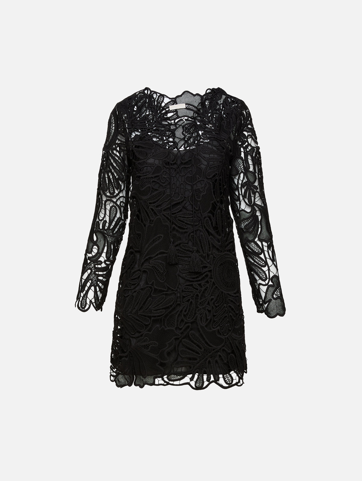 Dita Corded Lace Mini Dress,ULLA JOHNSON,NOIR,Image 1