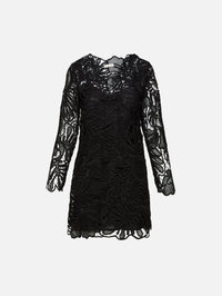 Dita Corded Lace Mini Dress,ULLA JOHNSON,NOIR,Image 1