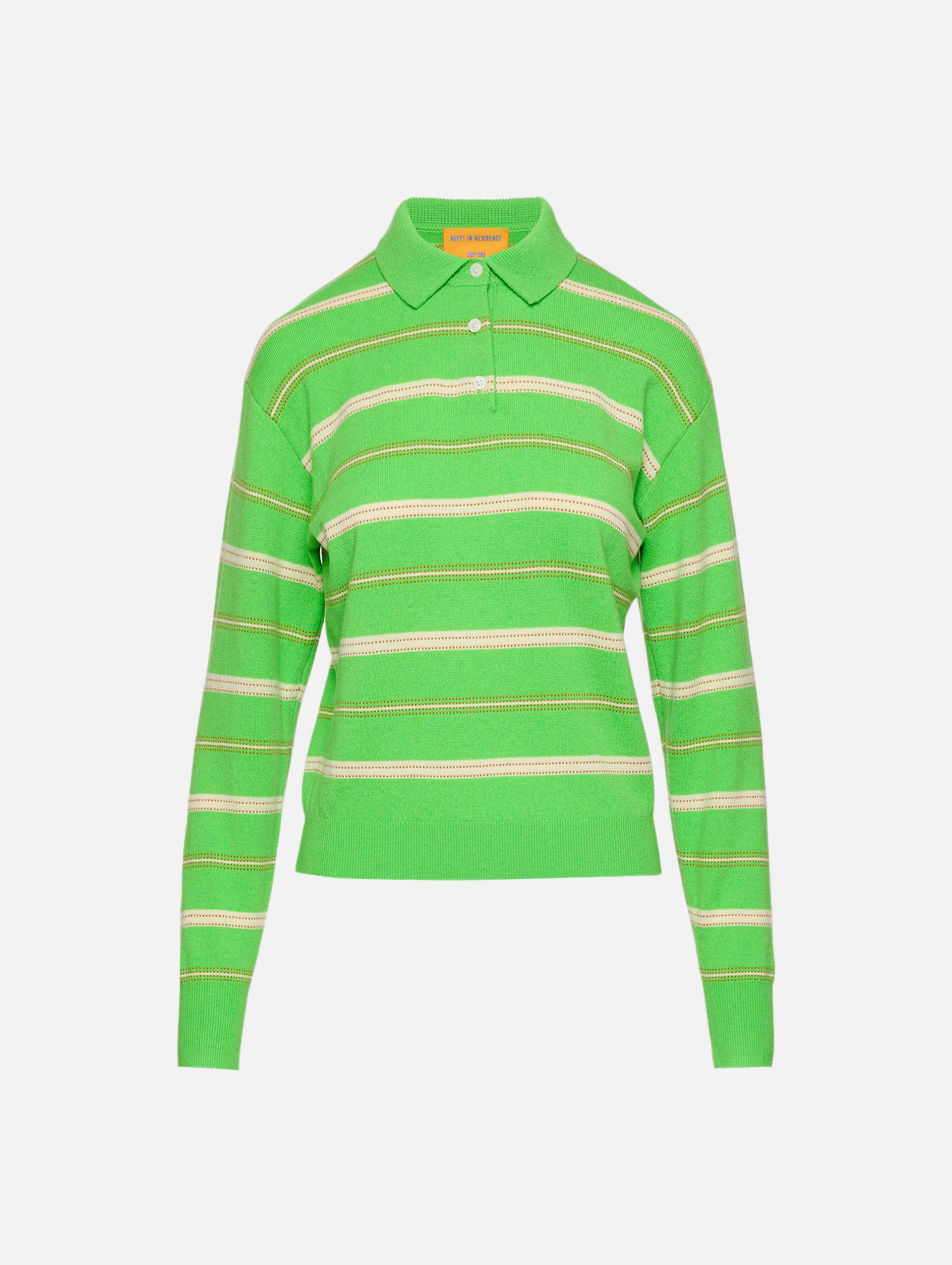 Collegiate Stripe Polo Sweater | GUEST IN RESIDENCE | elysewalker