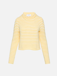 Fine Stripe Mini Marina Sweater,LA LIGNE,SUNSHINE CREAM,Image 1