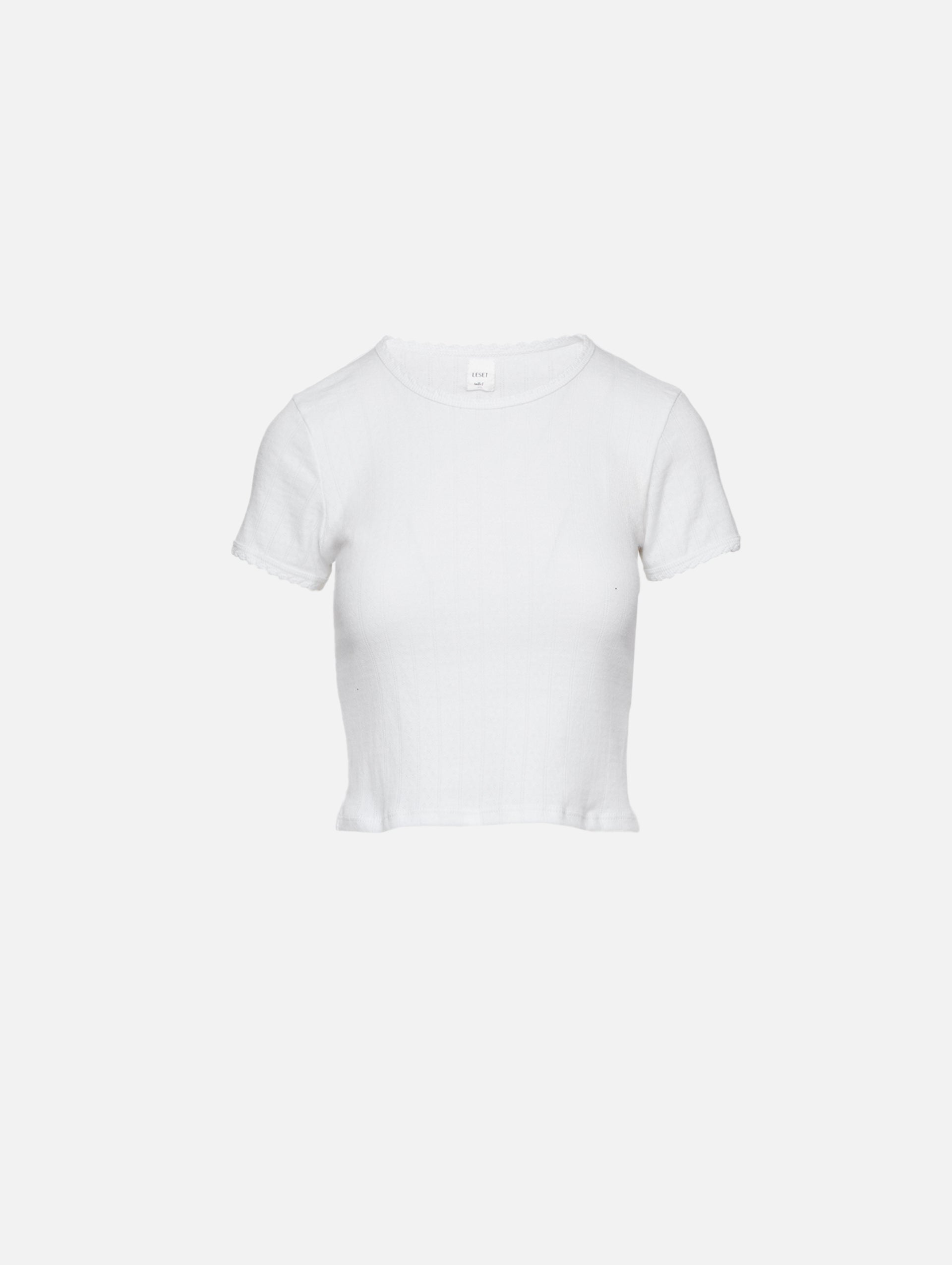 Pointelle Baby Tee | LESET | elysewalker