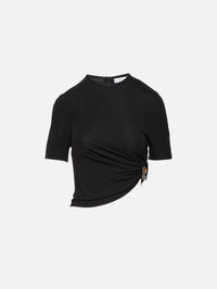 Bezel Quartz Ruched Tee,CHRISTOPHER ESBER,BLACK,Image 1