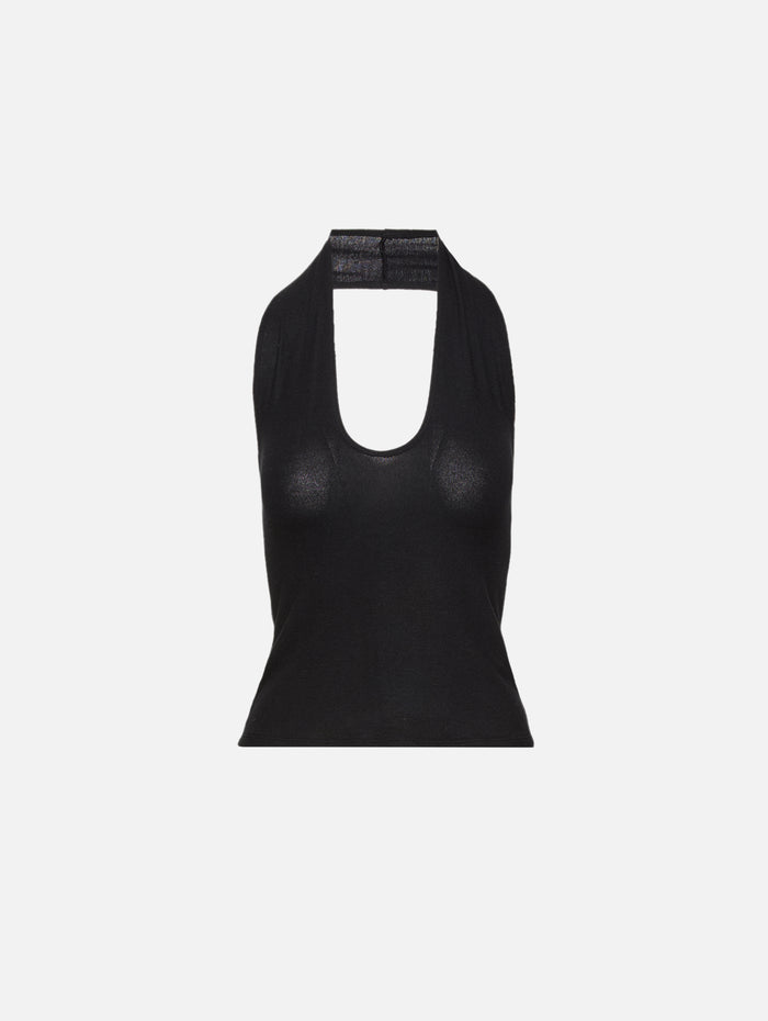 Lauren Halter Top,LESET,BLACK,Image 1