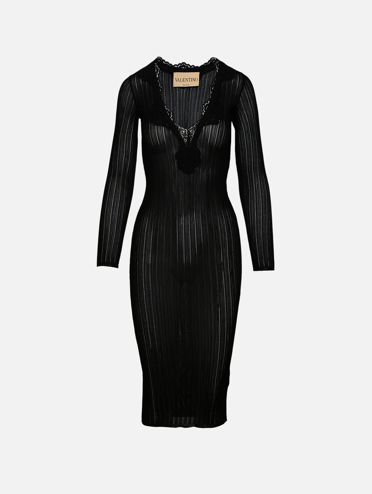 Abito Maglia Dress,VALENTINO GARAVANI,NERO,Image 1
