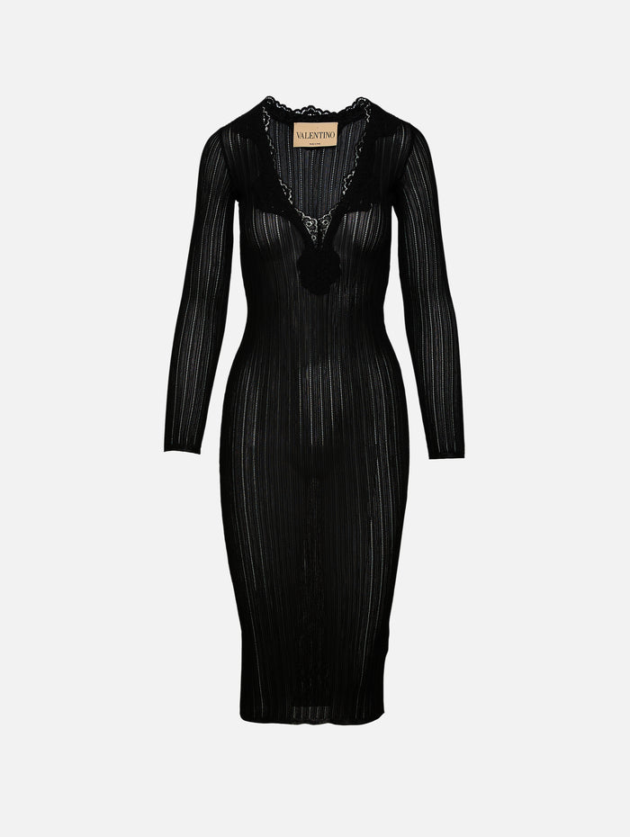 Abito Maglia Dress,VALENTINO GARAVANI,NERO,Image 1