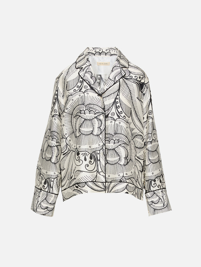 Bernardina Shirt,HEIRLOME,IVORY BLACK,Image 1