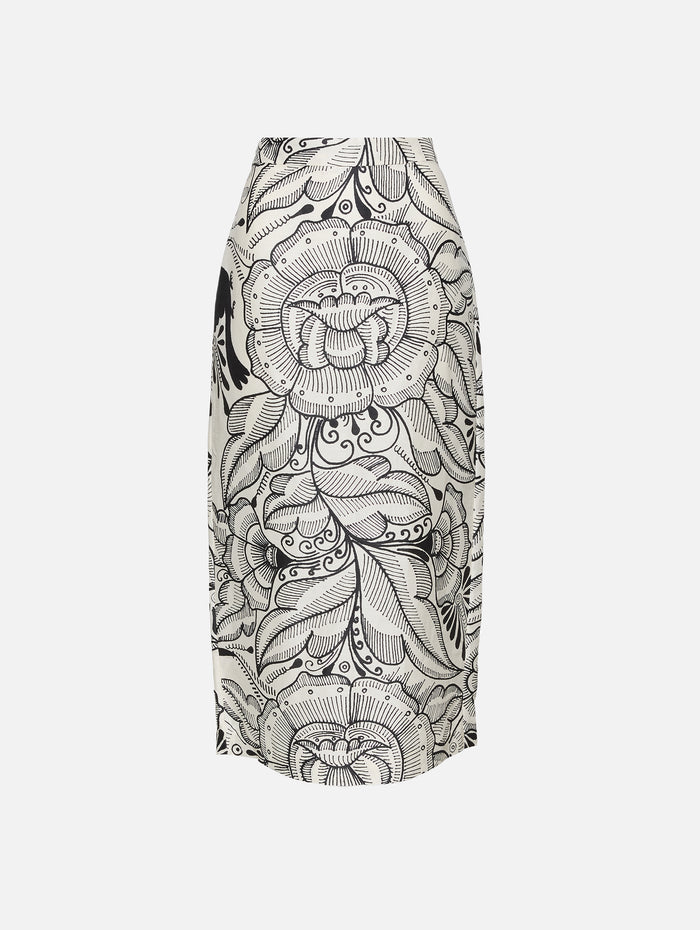 Lexi Skirt,HEIRLOME,IVORY BLACK,Image 1