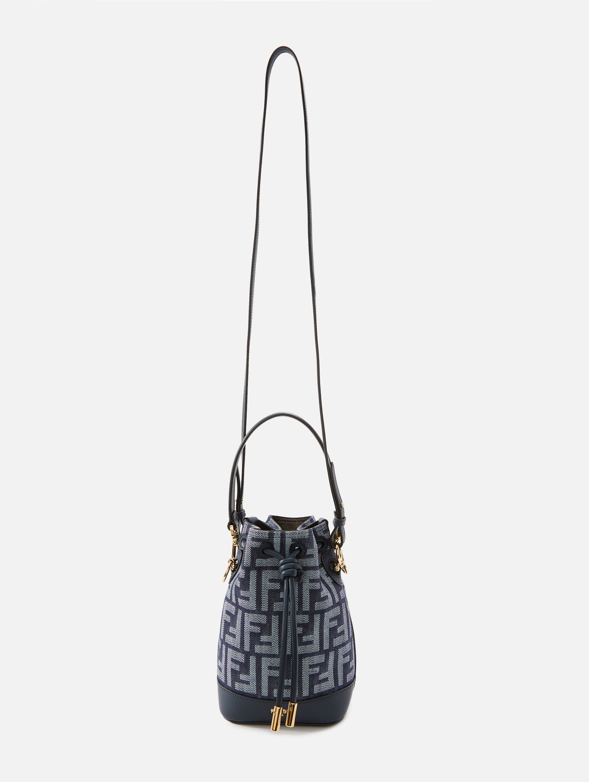 Mini Mon Tresor Bucket Bag,FENDI,BLU,Image 3