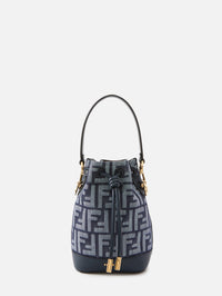 Mini Mon Tresor Bucket Bag,FENDI,BLU,Image 1