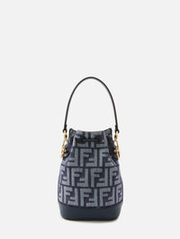 Mini Mon Tresor Bucket Bag,FENDI,BLU,Image 2