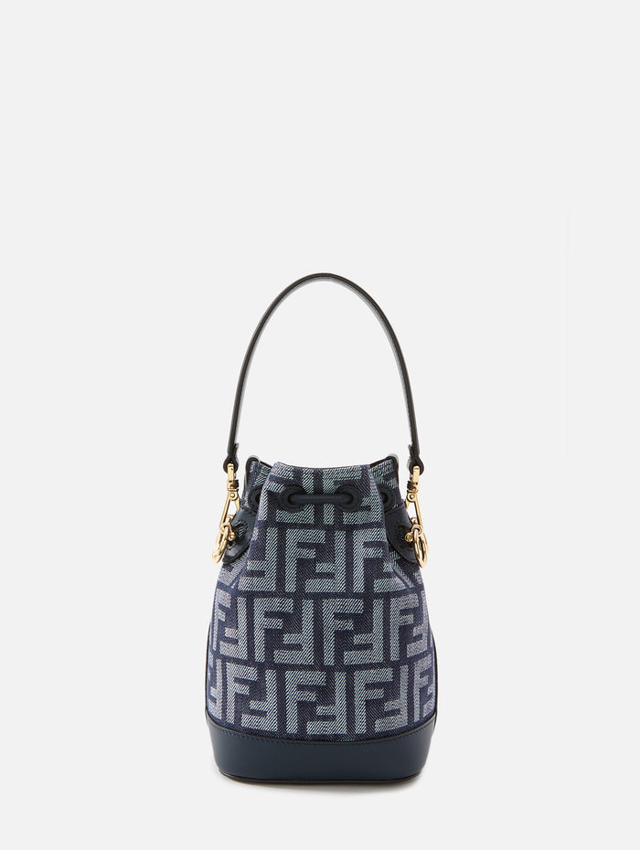 Mini Mon Tresor Bucket Bag,FENDI,BLU,Image 1