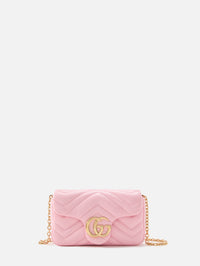 Mini GG Marmont Bag,GUCCI,SATIN SUGAR PINK,Image 1