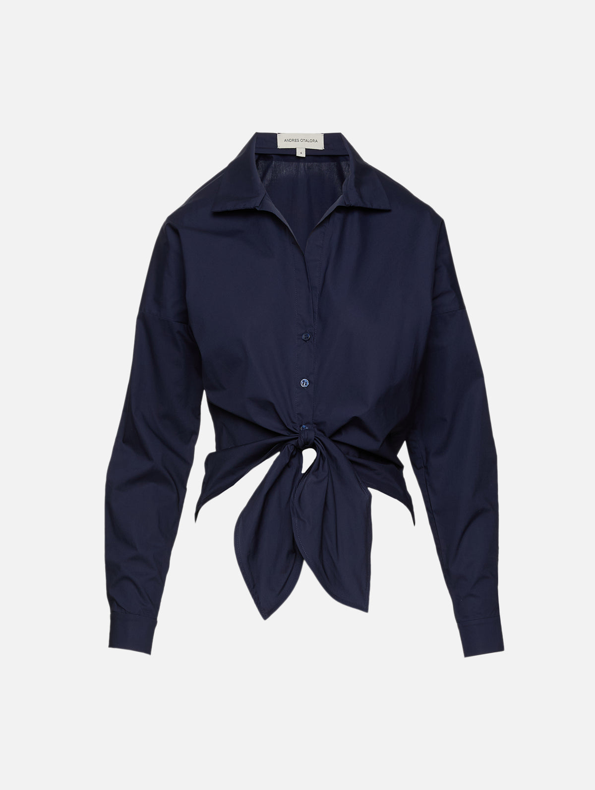 Luz Envolvente Blouse,ANDRES OTALORA,NAVY,Image 1