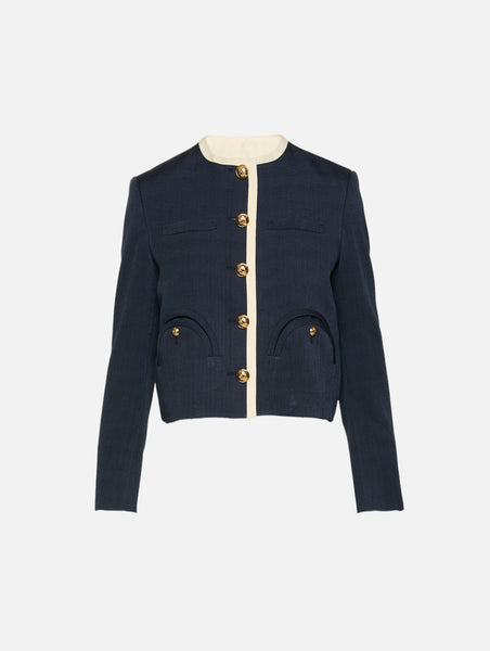 新品 Eaphi slit button flare bolero jacket Genesis Shamo Bolero Jacket | BLAZÉ MILANO | elysewalker