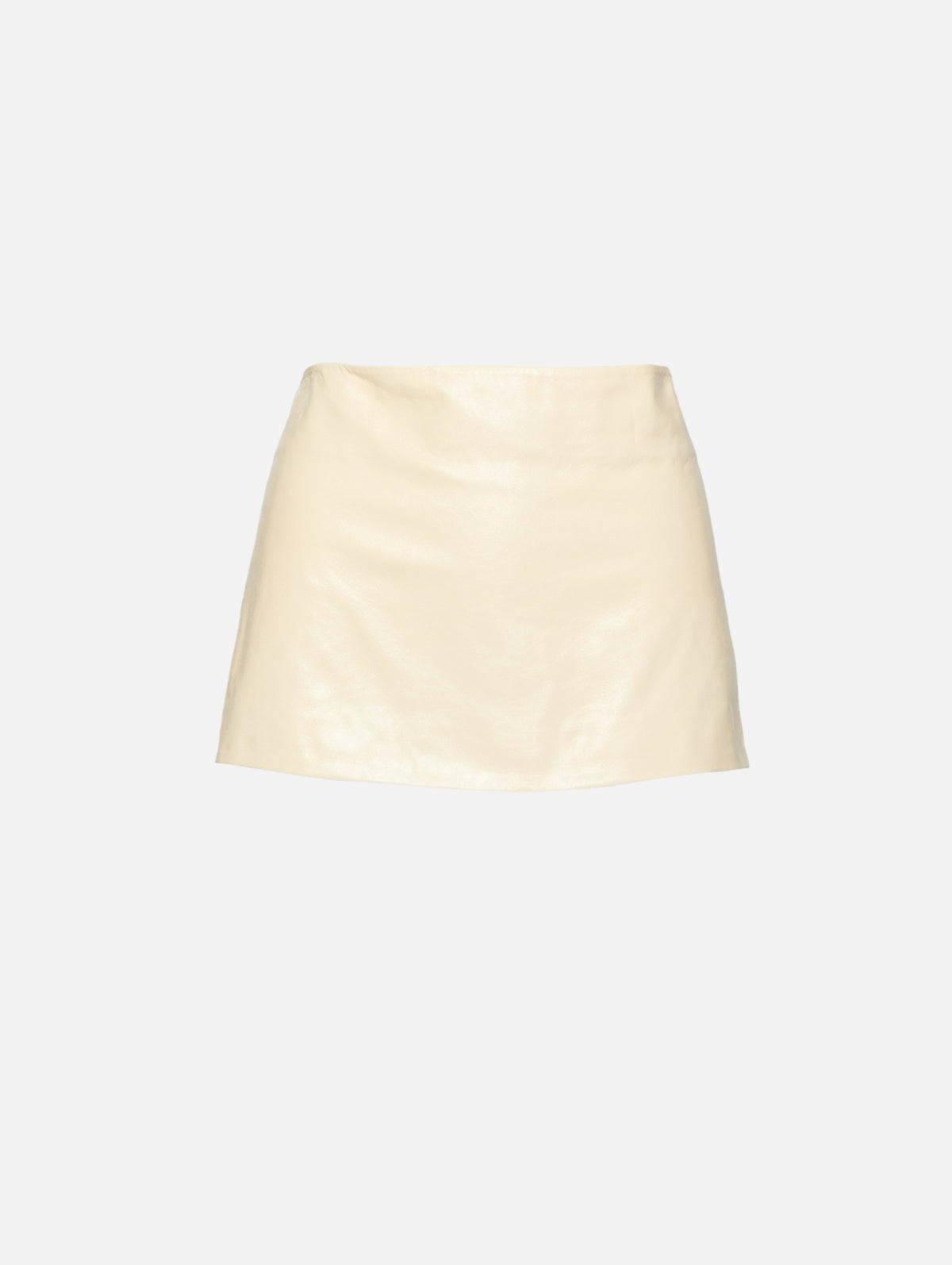Mulholland Leather Mini Skirt,MIMCHIK,CUSTARD,Image 1