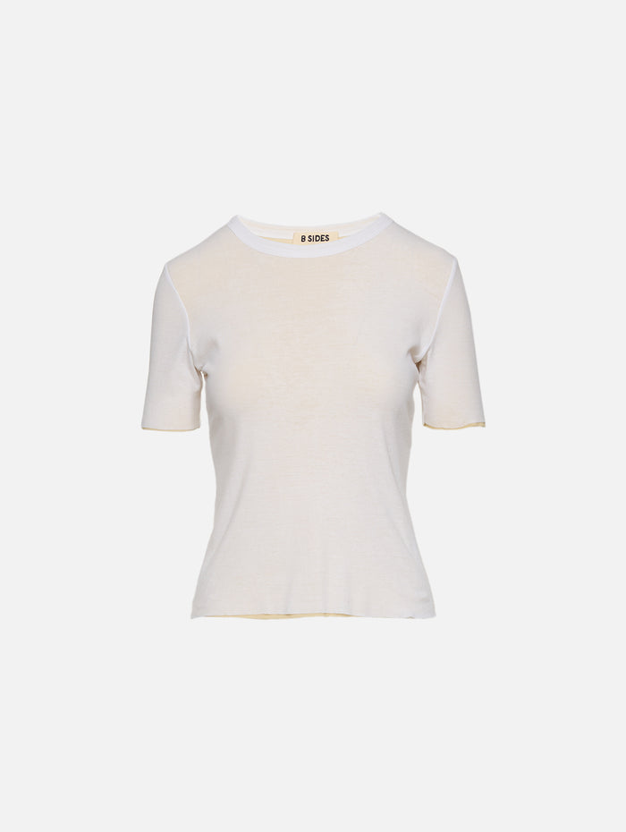 Double Tee,B SIDES,WHITE/YELLOW,Image 1