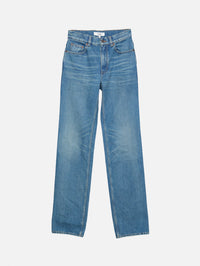 Denim Pant,CHLOÉ,DUSTY COBAL,Image 1