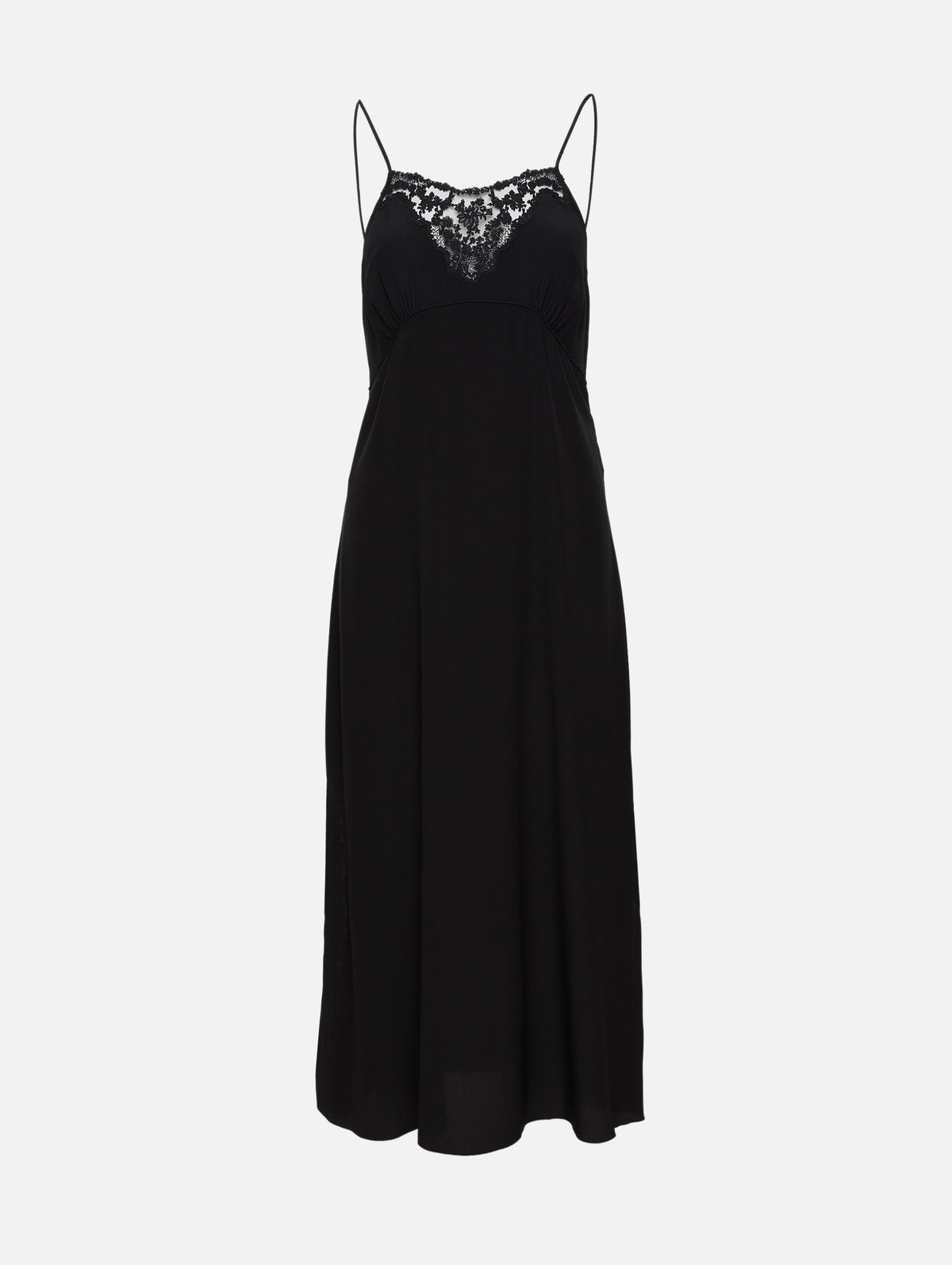 Silk Dress,CHLOÉ,BLACK,Image 1