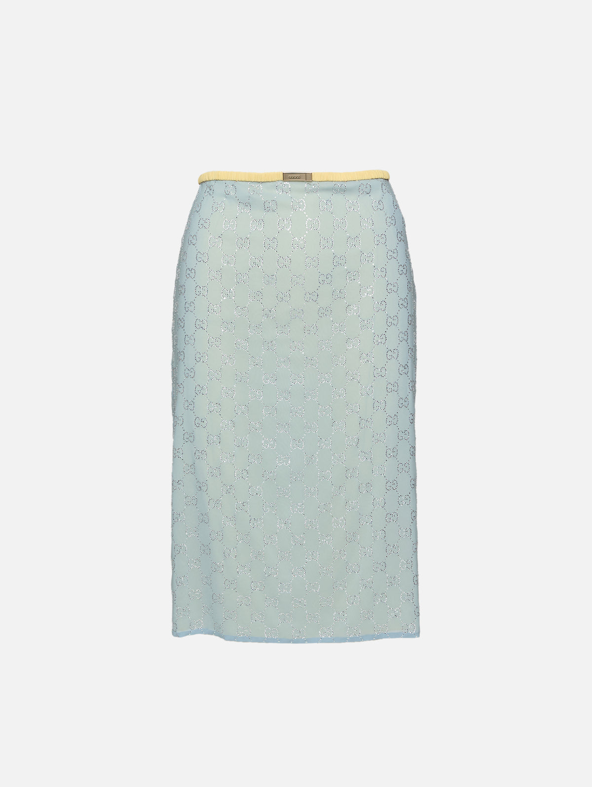 Rhinestone GG Skirt,GUCCI,BLUE,Image 1