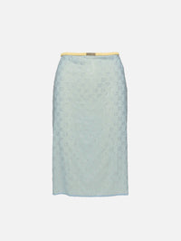 Rhinestone GG Skirt,GUCCI,BLUE,Image 1