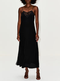 Silk Dress,CHLOÉ,BLACK,Image 2