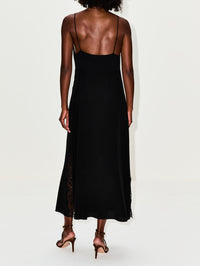 Silk Dress,CHLOÉ,BLACK,Image 4