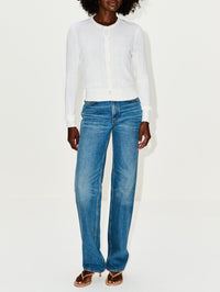 Denim Pant,CHLOÉ,DUSTY COBAL,Image 2