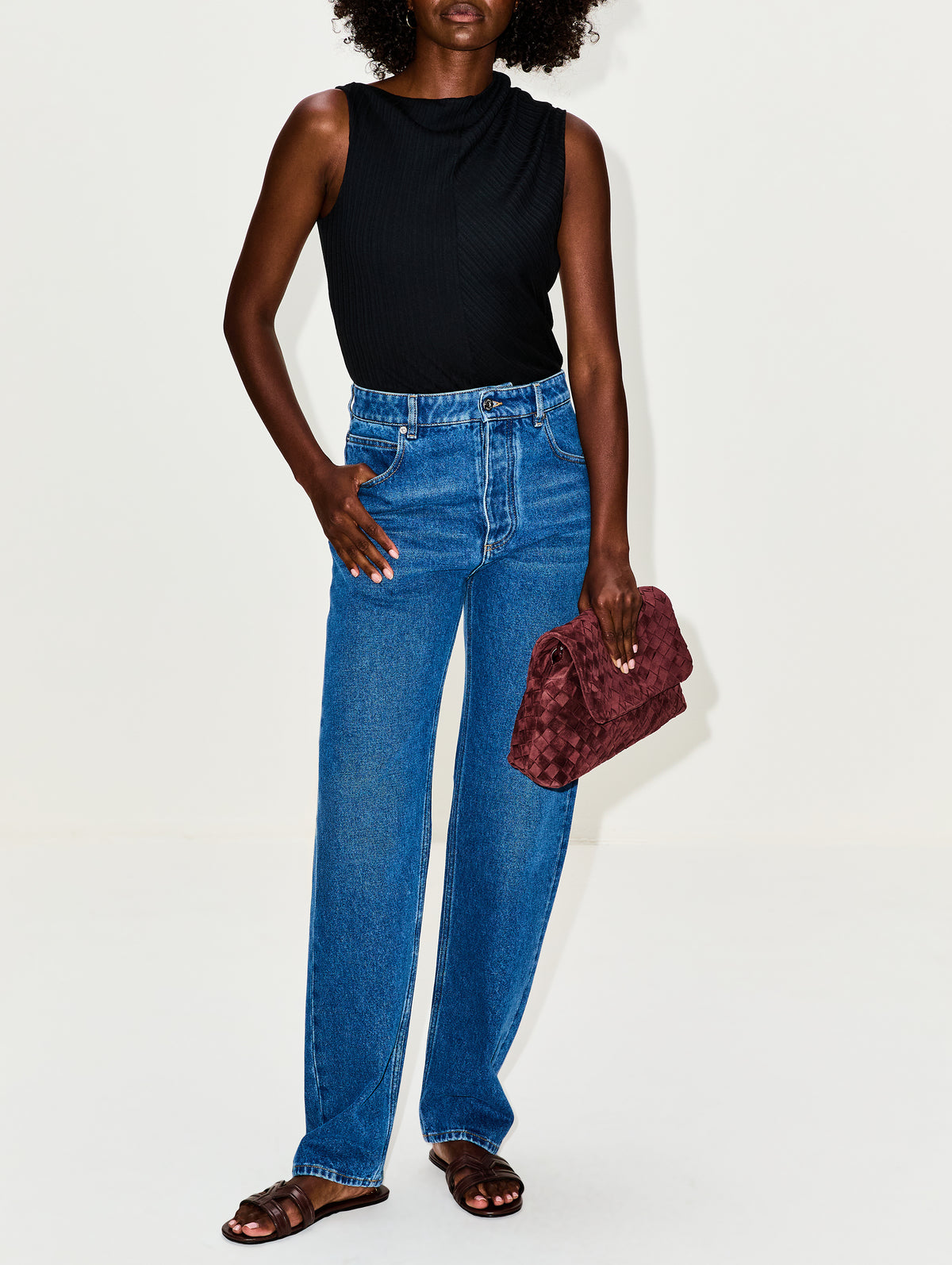 Washed Jean,BOTTEGA VENETA,MID BLUE,Image 2