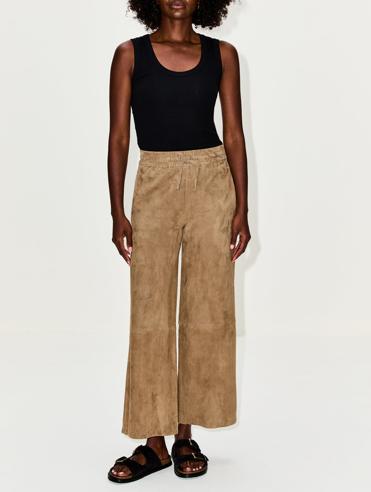 Blair Suede Trouser,ARMA,OLIVE,Image 2